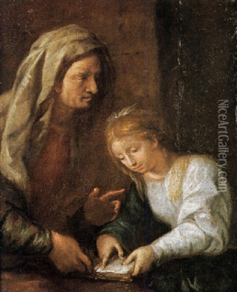 La Vergine E Sant'anna Oil Painting - Carlo Francesco Nuvolone
