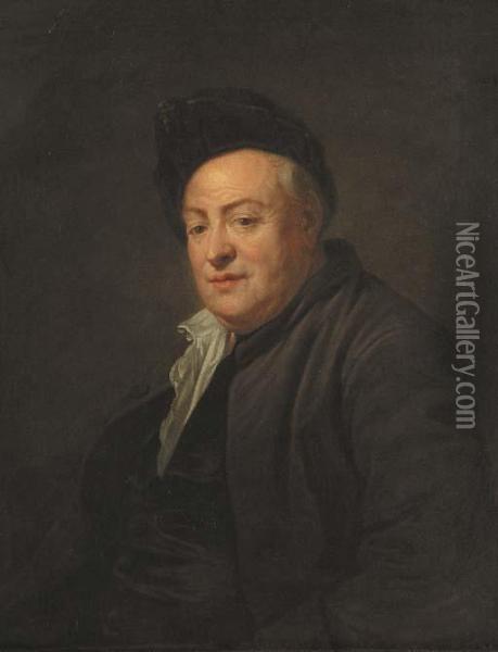 Portrait Of Etienne Jeurat Oil Painting - Jean Baptiste Greuze