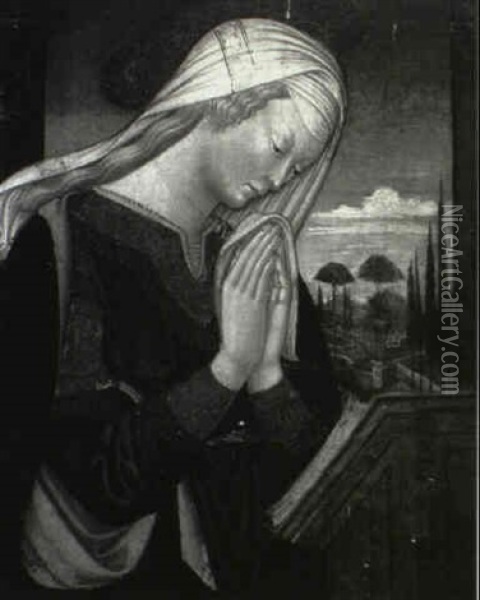 Virgin Praying Oil Painting - Lorenzo di Bicci