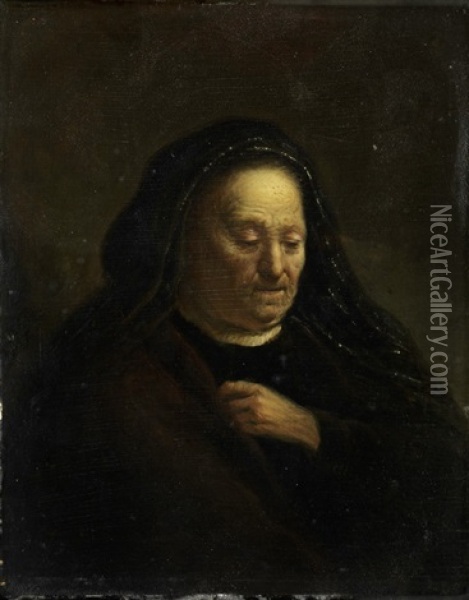 Bildnis Einer Alten Dame Oil Painting - Nicolaes Maes