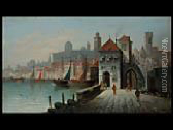 Sudlandische Hafenstadt Oil Painting - Karl Kaufmann