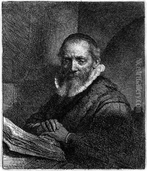 Jan Cornelissylvius, Prediger Oil Painting - Rembrandt Van Rijn