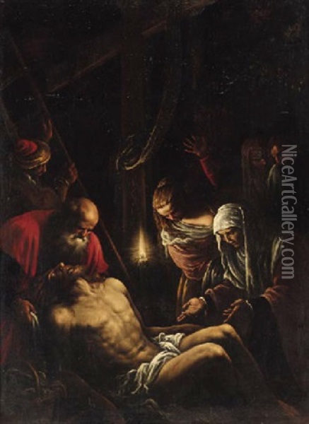 The Lamentation Oil Painting - Jacopo dal Ponte Bassano