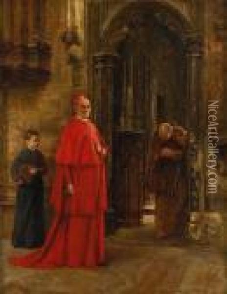 His Eminence The Cardinal Oil Painting - Sir Hubert von Herkomer