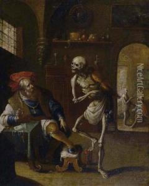 Der Geigende Tod. Oil Painting - Frans I Francken