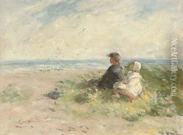 On the bents Oil Painting - Robert Gemmell Hutchison