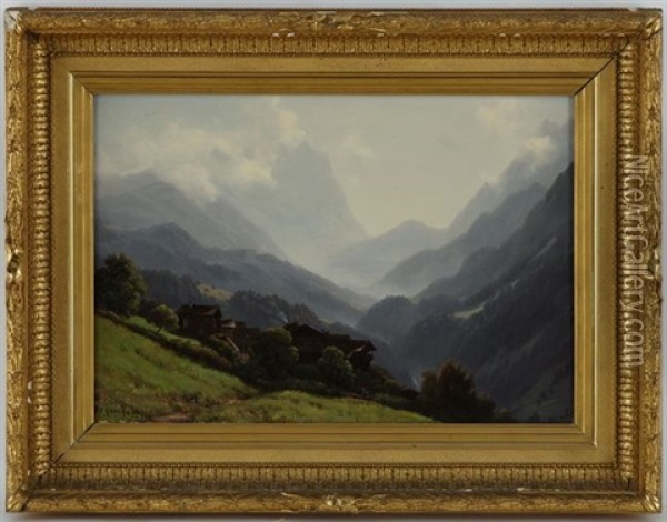 Paysage De Montagne Oil Painting - Jean Philippe George-Julliard