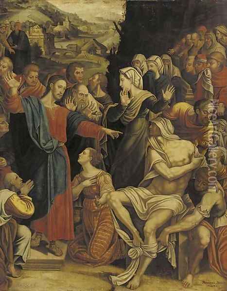 The Raising of Lazarus Oil Painting - Andre Menassier