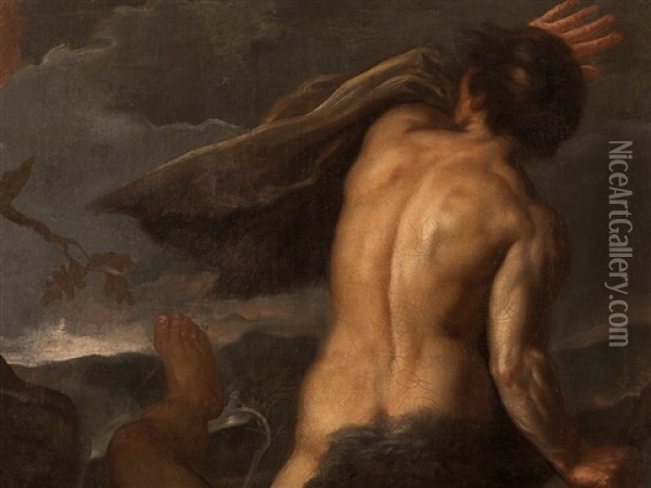 Cain And Abel Oil Painting - Bernardino Mei