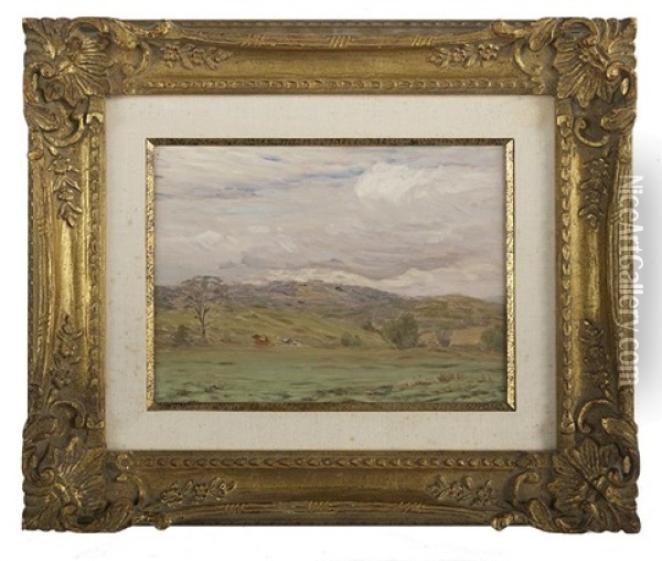The Green Valley Oil Painting - Leonard Ochtman
