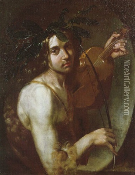 Orpheus Playing His Viol Oil Painting - Nicolas Regnier