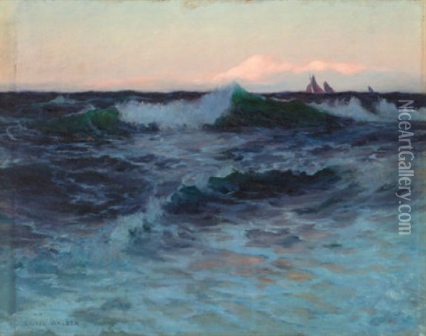 Rough Waters Oil Painting - Lionel Walden