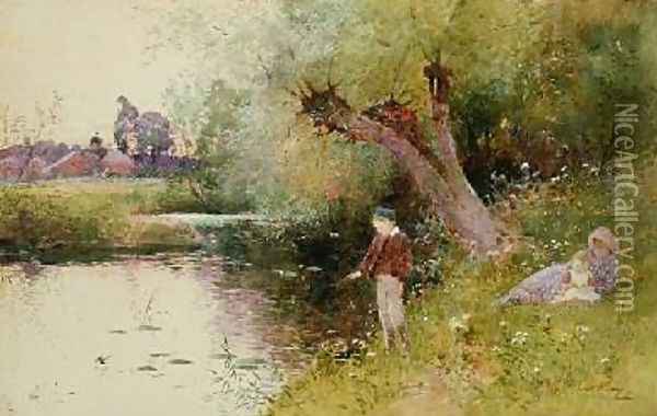 A Days Fishing Oil Painting - James Mackay