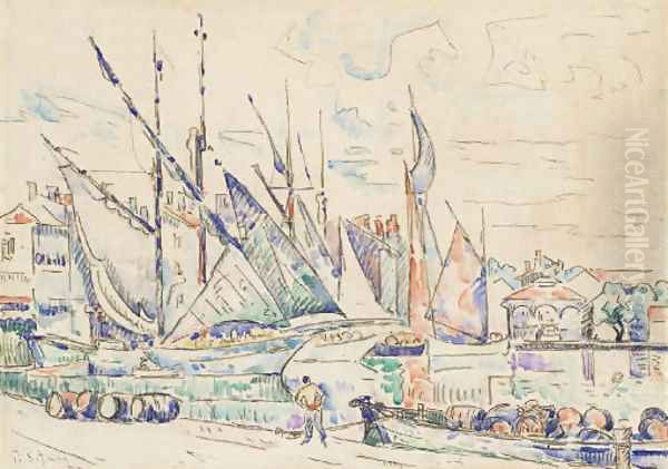 Reproduction Tableau SIGNAC - St Tropez Le Port - 45x60cm - PostersAndCo