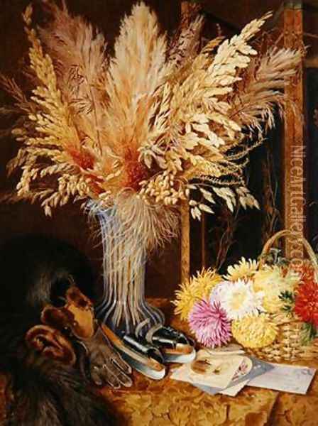 Autumnal Still Life Oil Painting - Marian Emma Chase