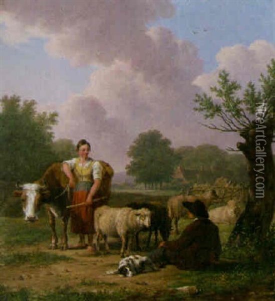 The Rendez-vous Oil Painting - Gerardus van Os