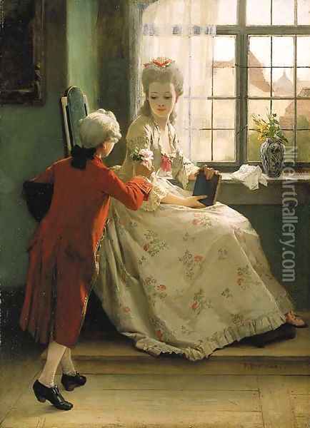 The young suitor Oil Painting - Friedrich Paul Thumann