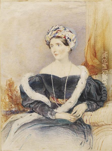 Portrait Of Lady Priscilla (wellesley-pole) Oil Painting - John Rogers Herbert