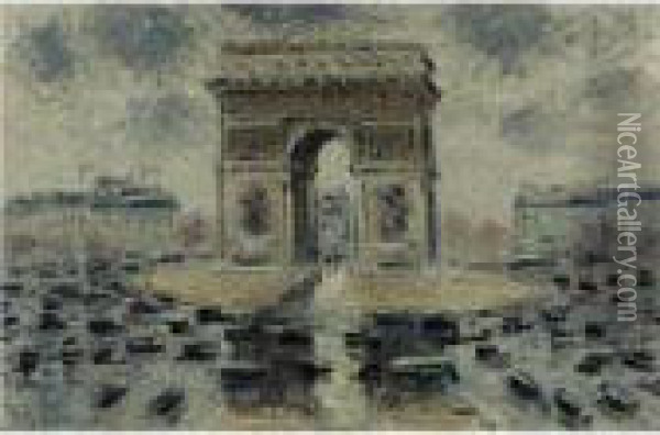 La Place De L'etoile Oil Painting - Gustave Loiseau