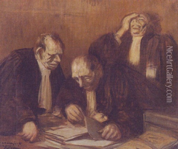 The Advocates Oil Painting - Jean-Louis Forain
