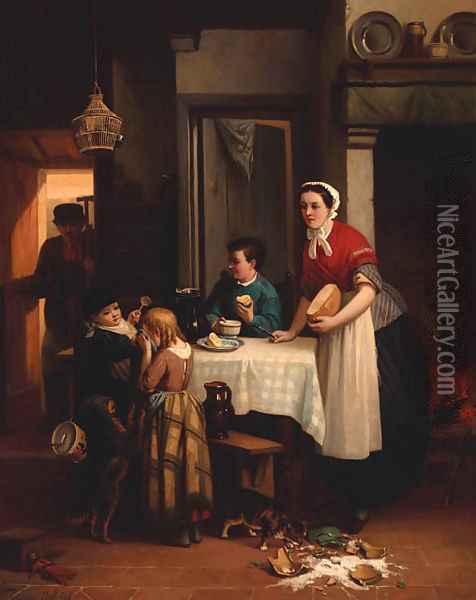 The spilt milk Oil Painting - Adrian Joseph Verhoeven-Ball