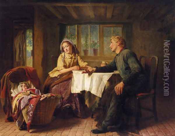 Planning the Future Oil Painting - William Henry Midwood