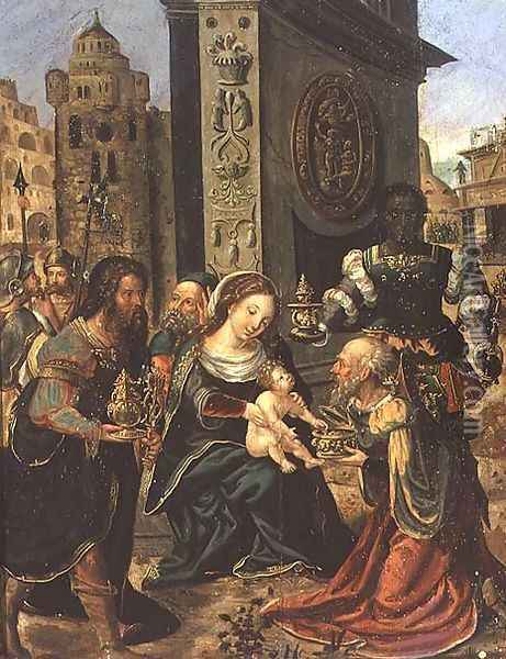 The Adoration of the Magi Oil Painting - Pieter Coecke Van Aelst
