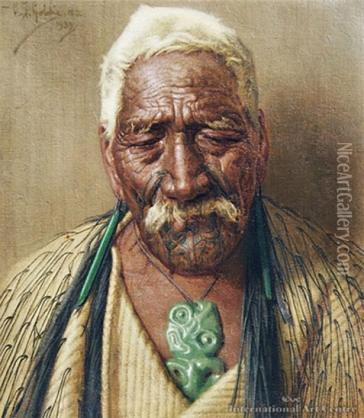 Forty Winks - Rutene Te Uamairangi Oil Painting - Charles Frederick Goldie
