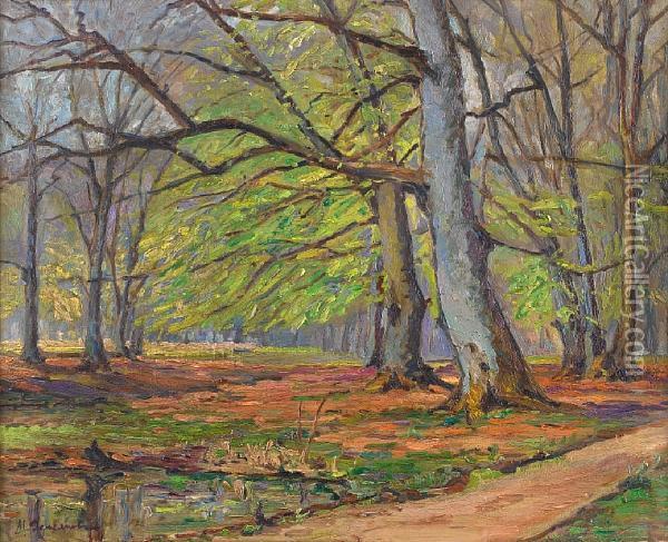 In The Woods Oil Painting - Mikhail Demianov