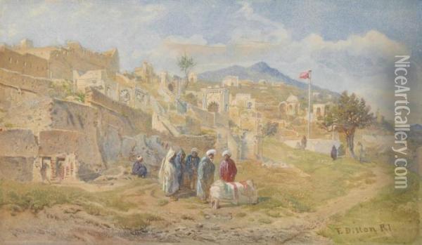 Arab Cemetery, Tetouan, Morocco Oil Painting - Frank Dillon