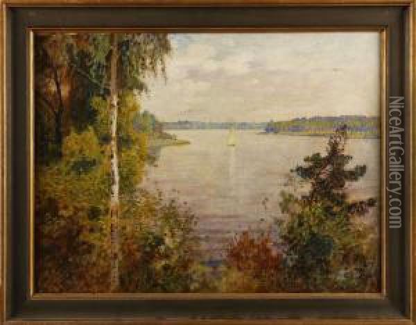 Stockholms Inlopp Oil Painting - Axel Peter