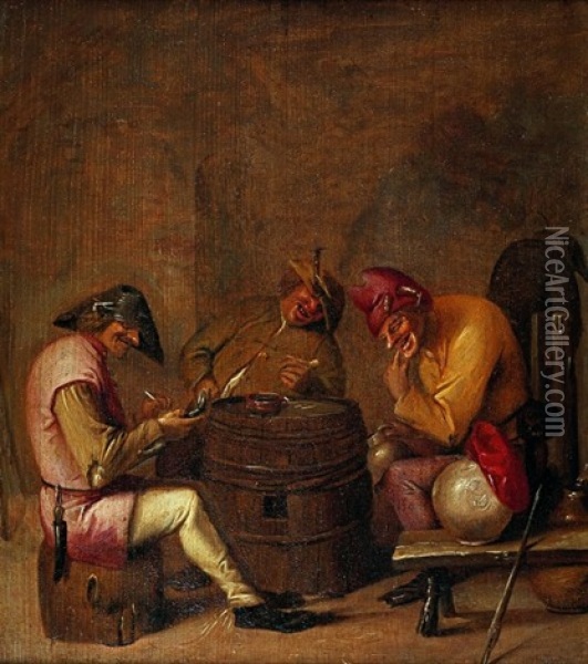 Scene De Taverne Oil Painting - Jan Jansz Buesem