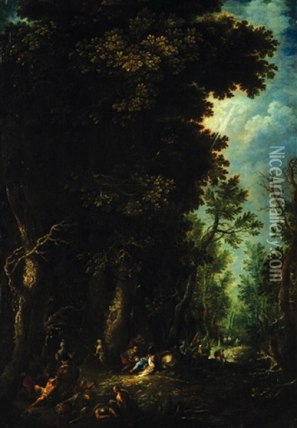 Krajina S Obracenim Sv. Pavla Oil Painting - Johannes Jakob Hartmann
