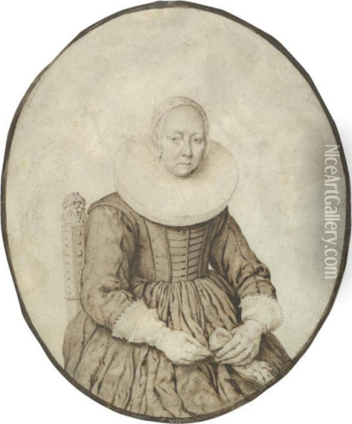 Portrait Of A Lady Oil Painting - Gerrit Adriaensz. De Heer