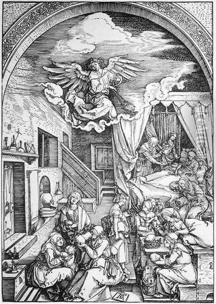 Life of the Virgin 4. The Birth of the Virgin Oil Painting - Albrecht Durer