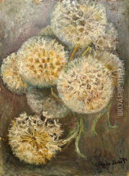 Dandelions Oil Painting - Claude Monet