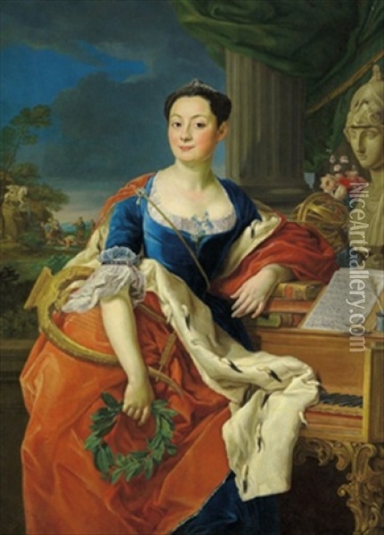 Ritratto Della Principessa Giacinta Orsini Buoncompagni Ludovisi, Duchessa Di Arce Oil Painting - Pompeo Girolamo Batoni