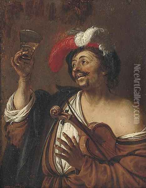 A drinker Oil Painting - Willem van Mieris