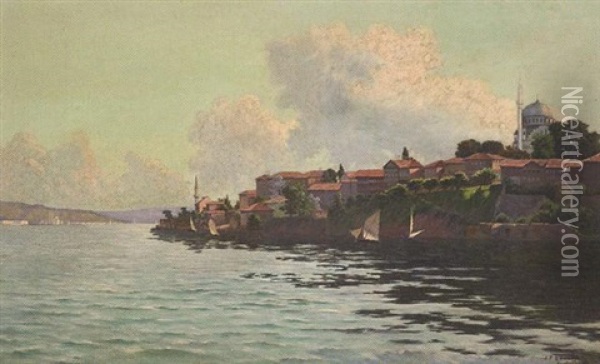 Istamboul En 1893 Oil Painting - Joseph Felix Bouchor