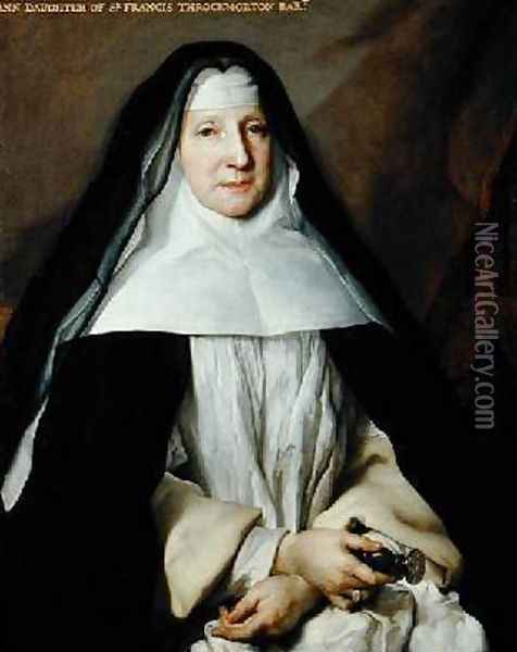 Ann Daughter of Sir Francis Throckmorton Oil Painting - Nicolas de Largilliere