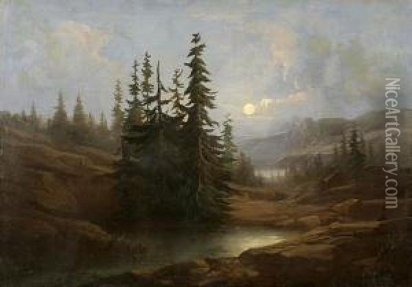 Pejzaz Gorski Oil Painting - Friedrich I Preller