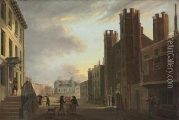 View Of St. James's Palace, London, Pall Mall Beyond Oil Painting - Pehr Nordquist