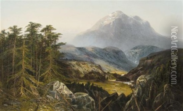 Mountain View Oil Painting - William Trost Richards