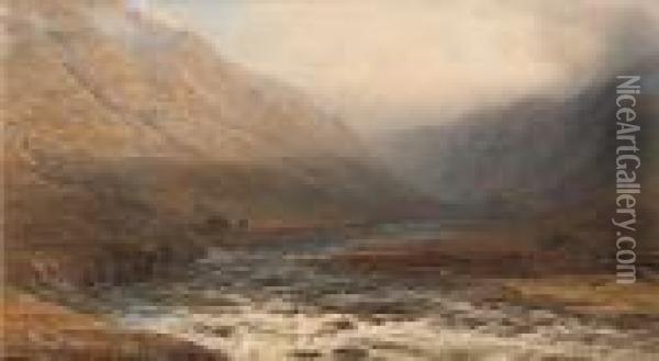 On The River Dee Oil Painting - George Arthur Fripp