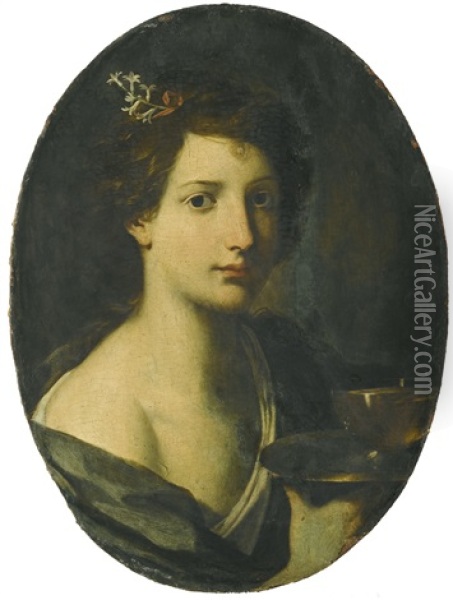 A Young Man Holding A Cup, Possibly Ganymede Oil Painting - Michele Desubleo