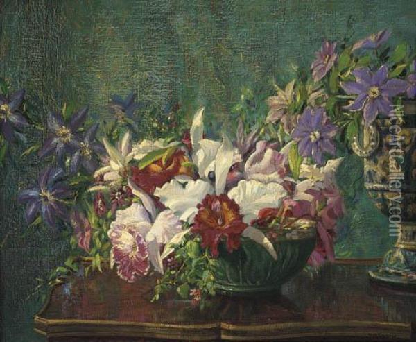 Summer Flowers Oil Painting - Augustus William Enness