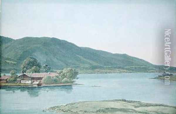 Tegernsee Oil Painting - Wilhelm Alexander Kobell