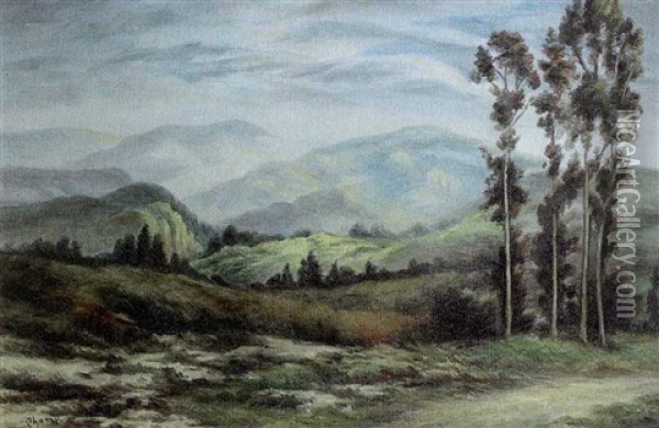 Mountain Landscape Oil Painting - Alfred Champ