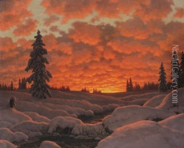 Paysage D'hiver Oil Painting - Ivan Fedorovich Choultse