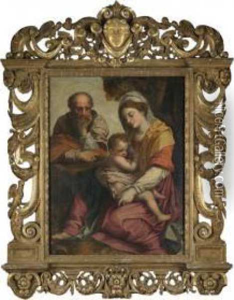 The Holy Family Oil Painting - Andrea Del Sarto